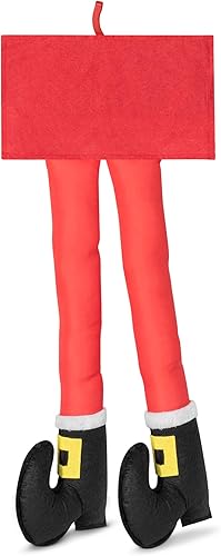 Tronco patas de Papá Noel decoración de coche de Navidad, patas de Papá Noel rellenas para coche, vacaciones, Navidad, pies de Papá Noel, accesorios