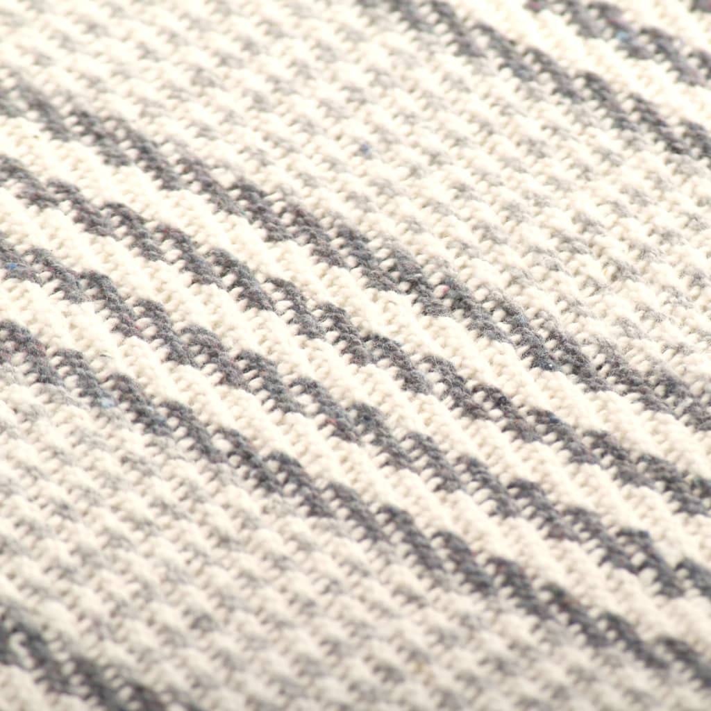 Manta de Algodón con Diseño de Rayas, Suave y Agradable, mantas para cama, manta sofa, Para Dormitorio, Silla o Sofá, Gris y Blanco, 220x250 cm