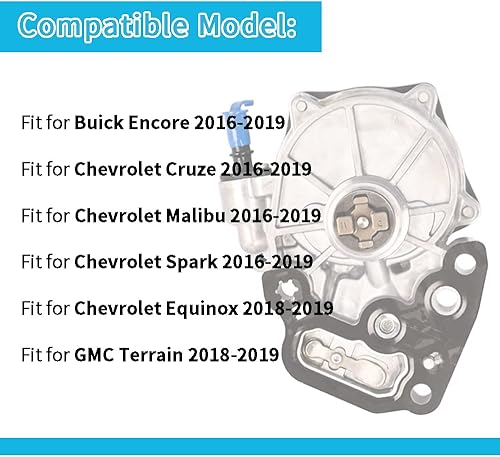 Miniatura 2 de Bomba de vacío de freno, motor 1.4L1.5L compatible con Buick Encore, Chevy Cruze Malibu Spark Equinox 2016-2019, GMC Terrain 2018-2019, 12684050