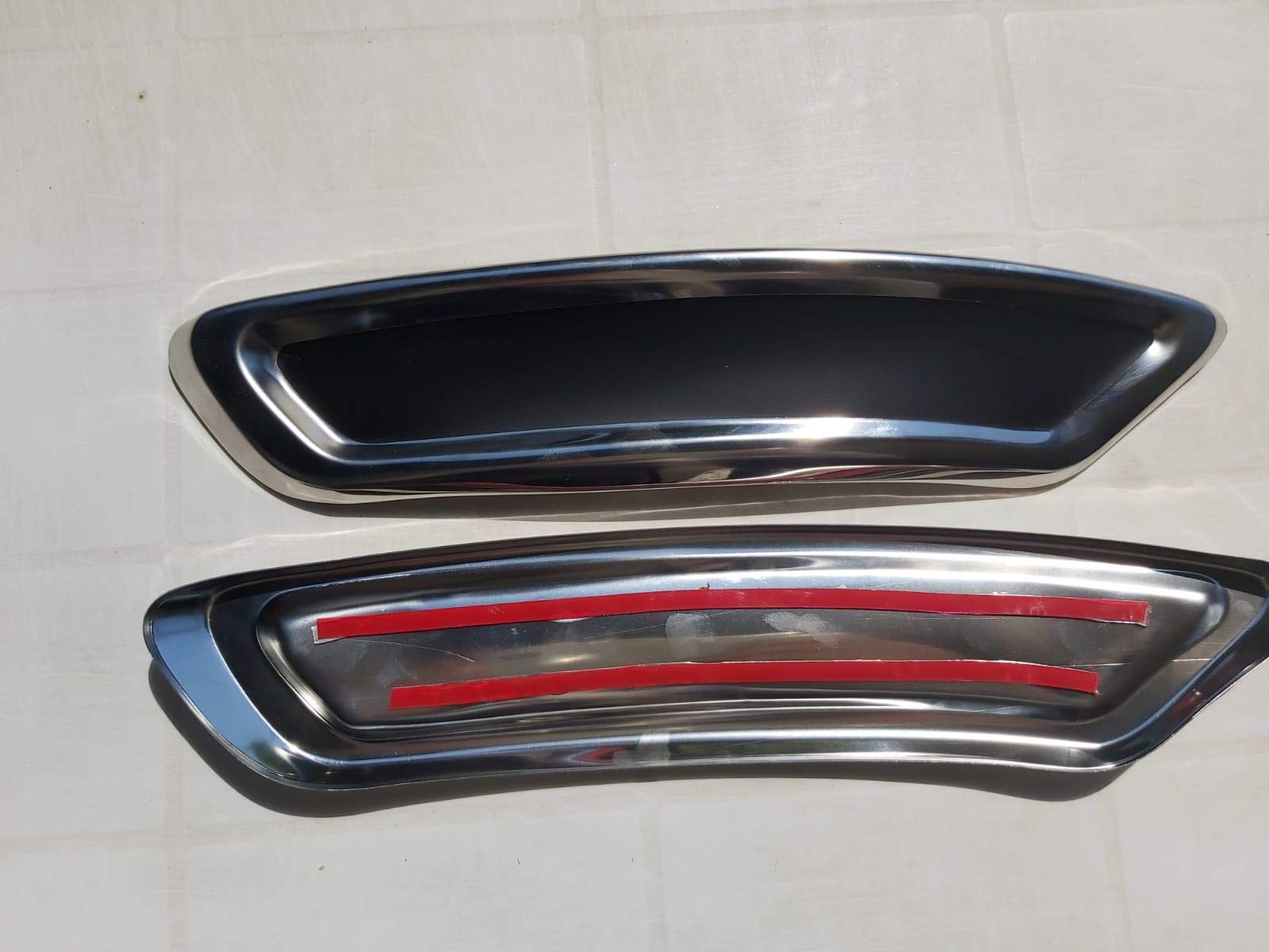 Marco deflector de escape cromado de acero inoxidable para PASSAT B8 SEDAN/FAMILIAR (2 piezas, 2015-2018)
