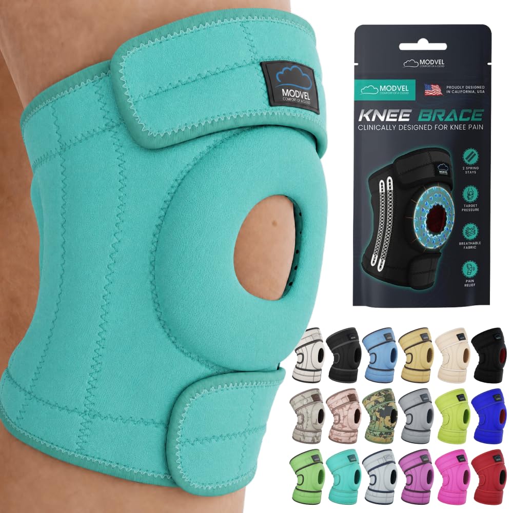 Modvel ELITE Knee Brace for Men &amp; Women – Patella Gel Pads &amp; Side Stabilizers for ACL, Meniscus Tear, Arthritis &amp; Injury Recovery – Maximum Support for Running, Sports &amp; Joint Pain Relief