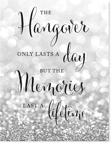 Miniatura 64 de Andaz Press Letreros de fiesta de boda, purpurina plateada brillante, 8.5 x 11 pulgadas, letrero de mesa de postre de recepción de barra de Food