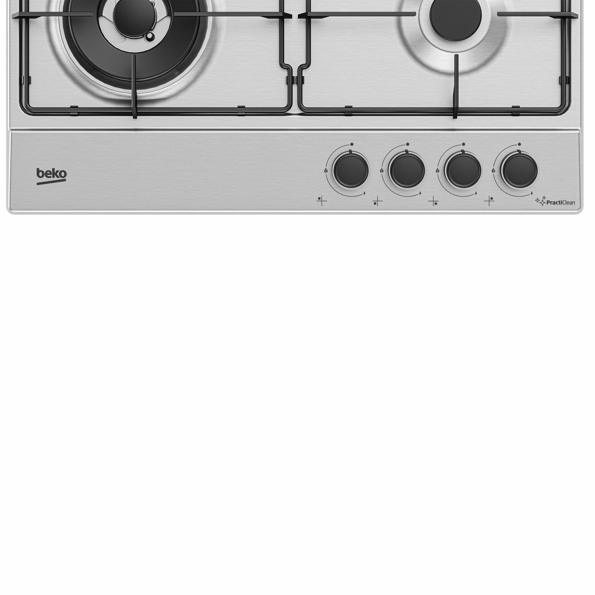 Beko HIAW64224SXE - Piano cottura, gas, 4 fuochi, 60x51 cm, inox