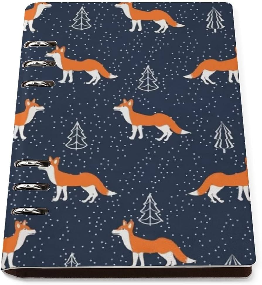 Amazon.co.jp: システム手帳 キツネ 狐柄 フォックス ルーズリーフ