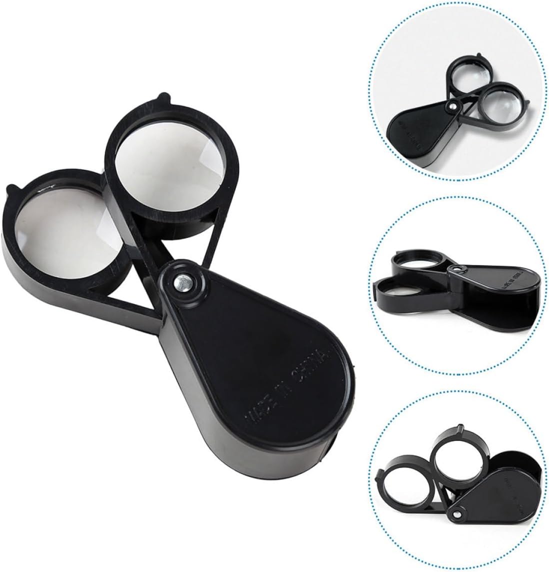 Ipetboom Double Lens Portable Magnifier Dual Magnification for Jewelry and Hobbies Handheld Tool for Detailed Examination and Reading