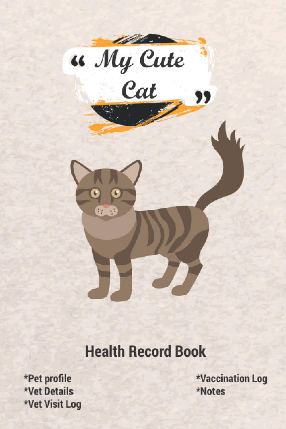My cute cat health record book (Maine Coon kitty cat vaccination log