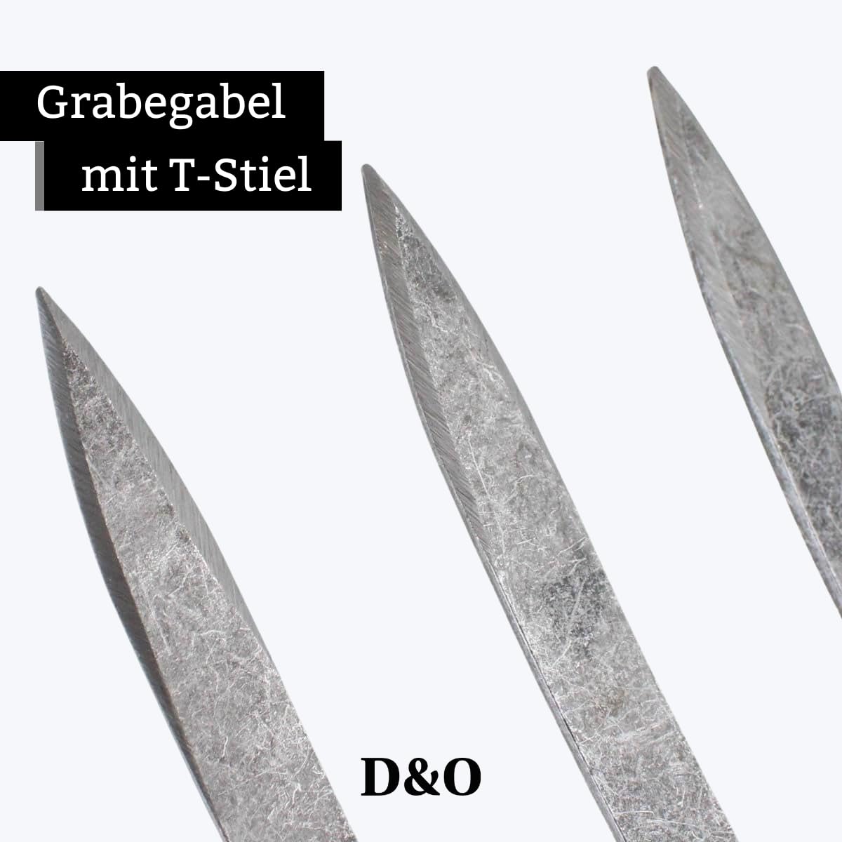 D&O - Grabegabel, Handgabel aus Borstahl mit 40 cm Eschenholz T-Stiel