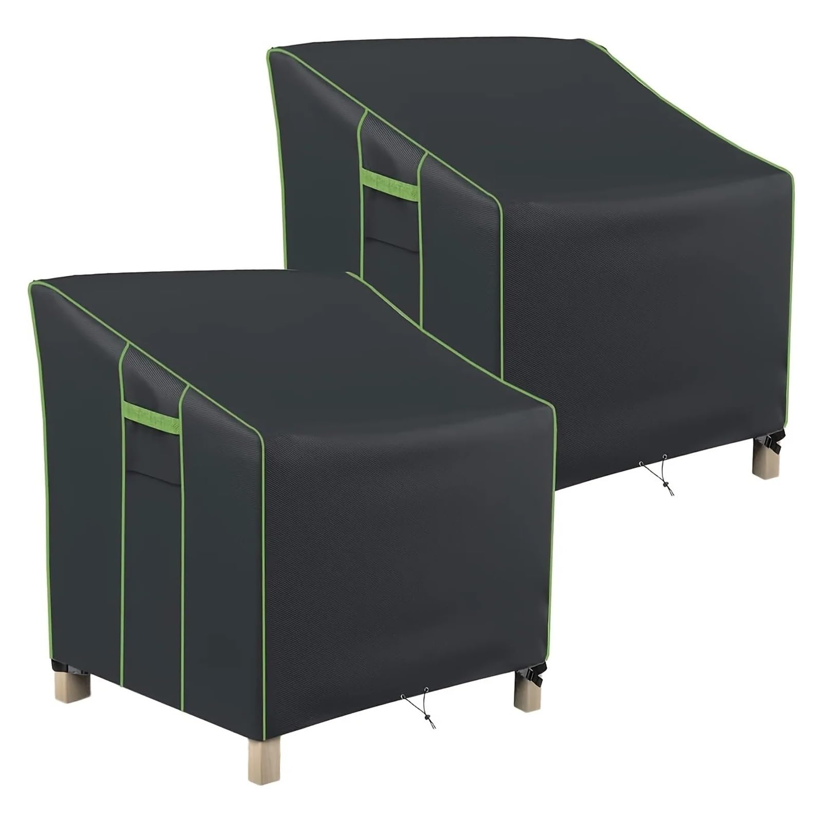 2pcs Stacking Outdoor Chair Cover Waterproof, 420D Rain Snow Dust Wind-Proof, Anti-UV, Outdoor Garden Yard Chair Cover, Outdoor
