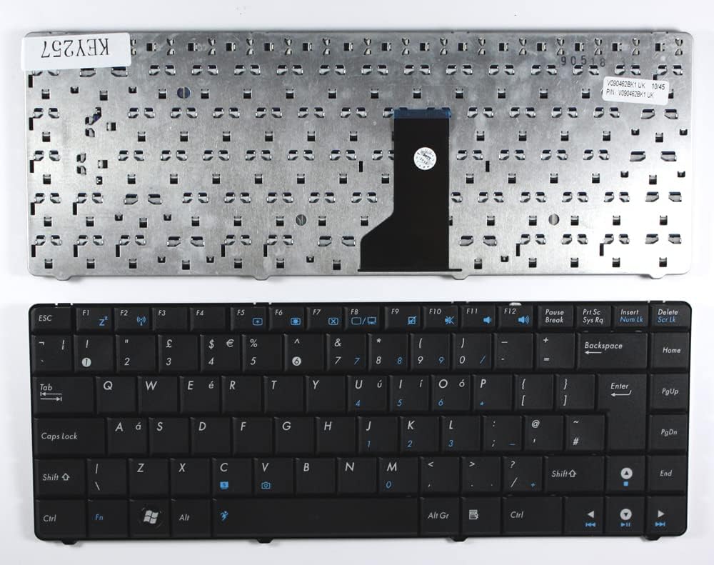 Keyboards4Laptops UK Layout Black Frame Black Replacement Laptop Keyboard Compatible with Asus UL30VT
