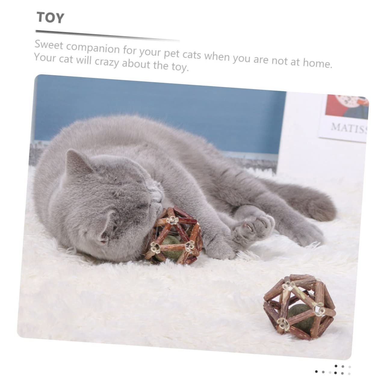 Toddmomy 12pièces Jouets à Mâcher pour Chats Herbe à Chat Boules De Catnip Actinidia Polygama pour Nettoyer Les Dents Et Améliorer La Digestion