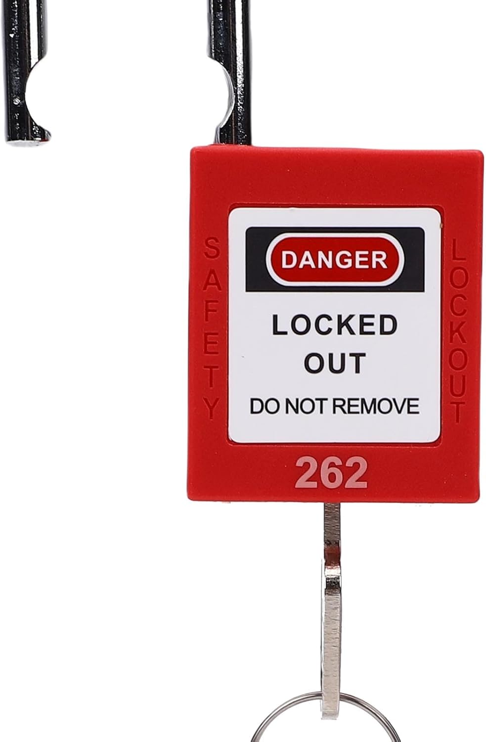 WALFRONT 10 Pcs Lockout Tagout Locks Safety Lock Set Industrial Loc with Automatic Pop Out Hook and Key Retention Non Conductive Without Spark for Electrical Lockout Tag Out Kits