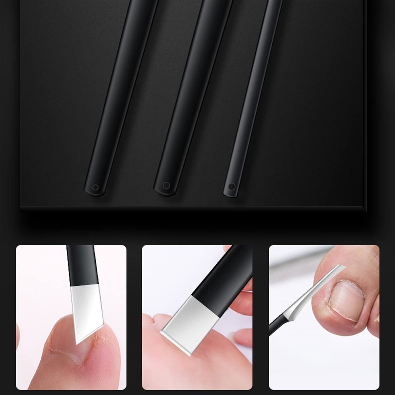 cążki do paznokci, 6/7/8-częściowy zestaw obcinaczy do paznokci Zestaw higieny osobistej Profesjonalny pedicure(Black,8-piece set)
