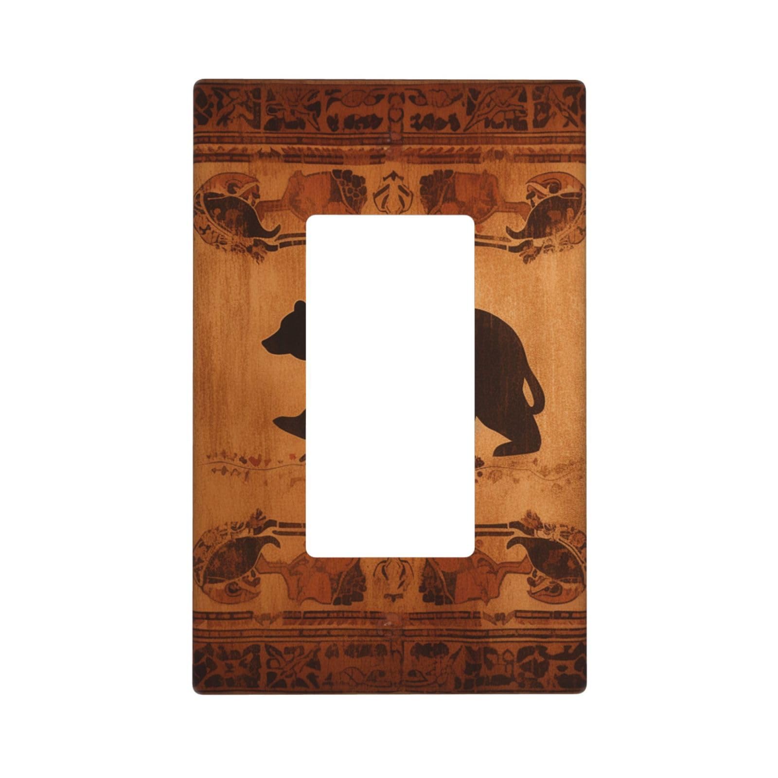 Decorator Wall Plate 1 Gang Light Switch Covers Decorator Receptacle Outlet Covers Bear Wall Plates for Electrical Outlets Plug Cover Single Rocker Switch Plates