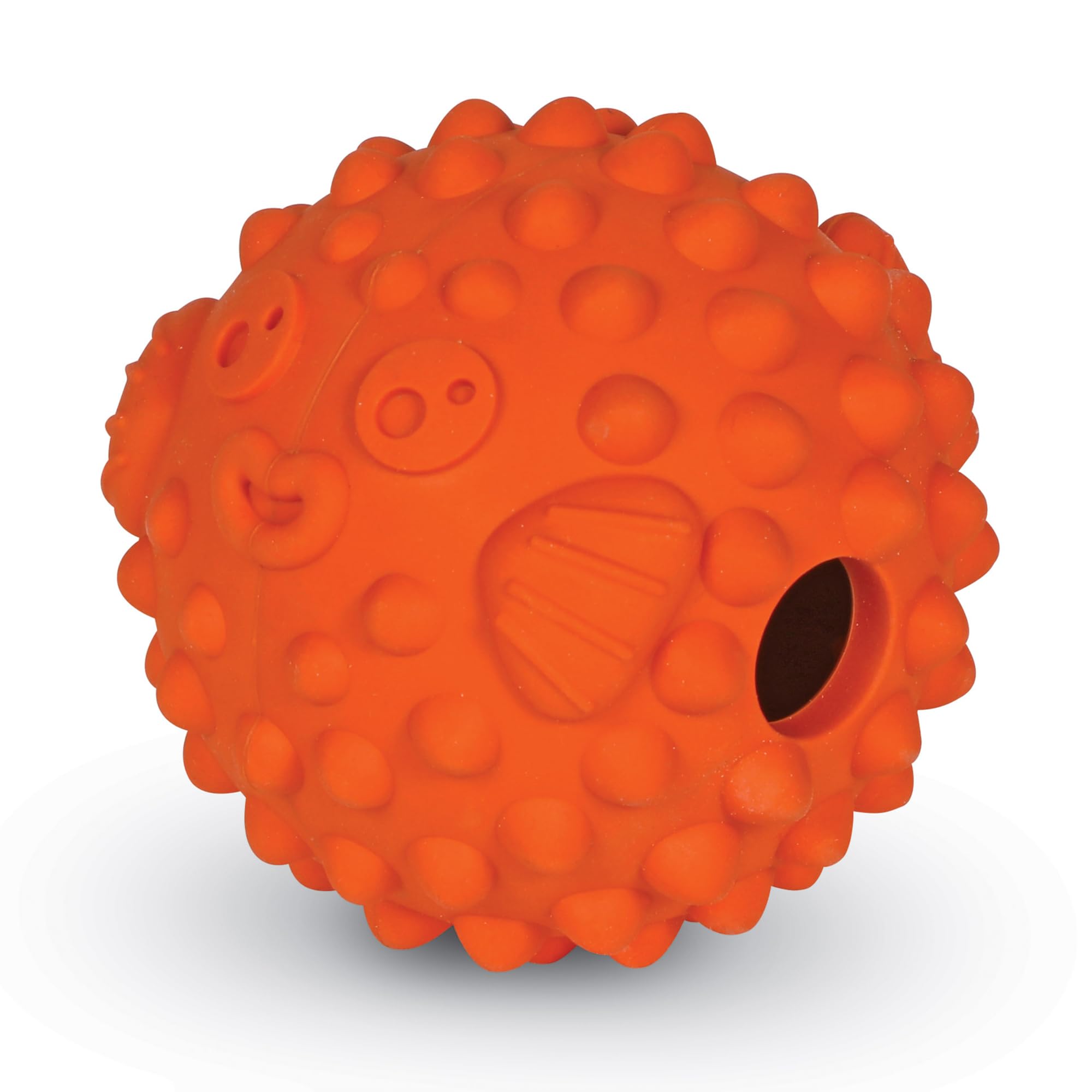 Brightkins Tough Tumble Treat Dispenser Small Pufferfish - BPA Free Enrichment Dog Toys for Aggressive Play Gift for