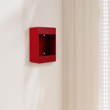 Emergency Break Glass Button Box, Metal Red Release Guard for Offices
