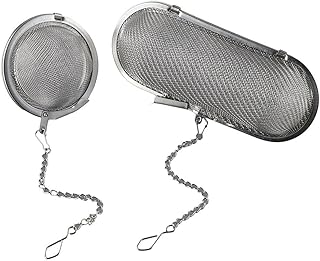 SHUATI Ultrasonic Cleaning Solution 2Pcs Silver Holder with Lock and Hook Jewelry Cleaner Baskets Mesh Ball Ultrasonic Cleaner Baskets Small Parts