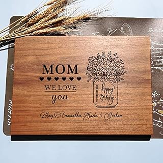 Gifts for Mom, Personalized Cutting Board, Custom Engraving Text Wooden Serving Board