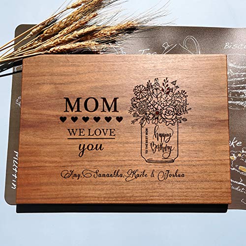 Gifts for Mom, Personalized Cutting Board, Custom Engraving Text Wooden Serving Board