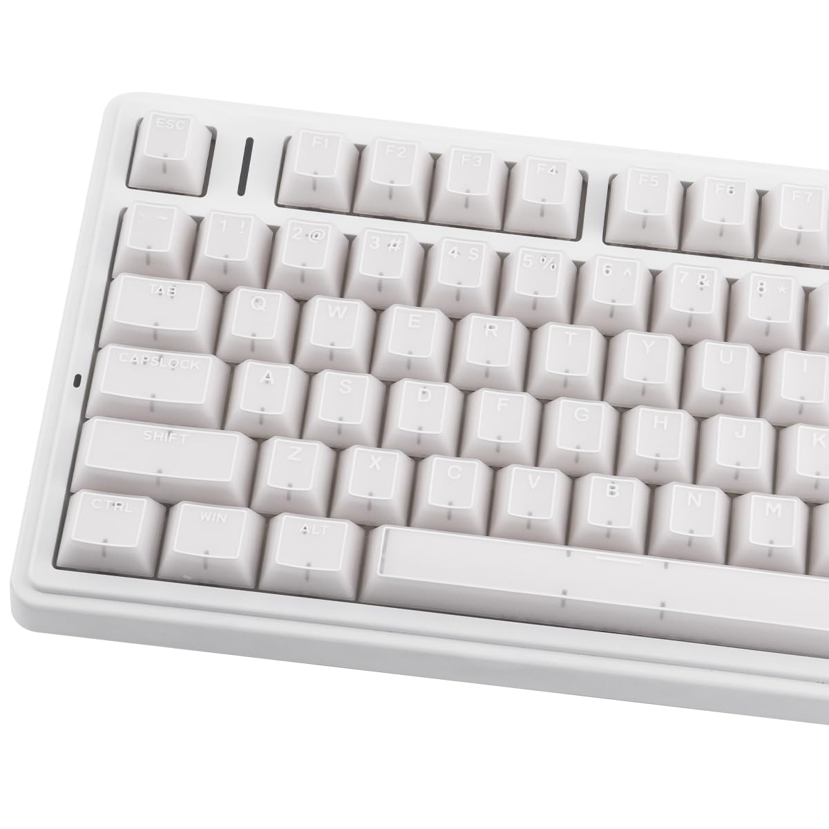 Sunzit Weiß Jade Keycaps, Double Shot PBT&PC Tastatur Jelly Keycaps 142 Tasten Cherry Profile Keycap Set für 60%/65%/75%/TKL/96%/100% magnetische mechanische Tastatur