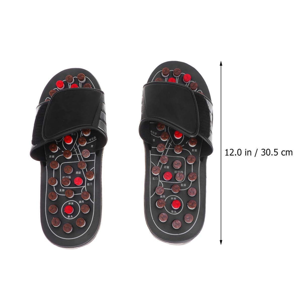 Massagepantoffeln aus Eva für Fußmassage und Akupressur Gesundheitsmassageschuhe in Schwarz Professionelle Fußmassage Beim Gehen für Familie und Freunde
