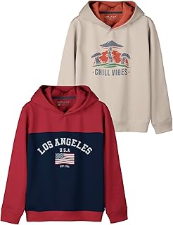 HELLCAT Printed Cotton Blend Hoodie Sweatshirt for Boys - Pack of 2