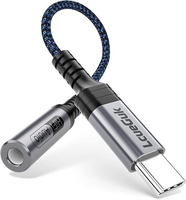 USB C to 3.5mm Headphone Jack Adapter, USB Type C to female Aux Audio Dongle Hi-Fi DAC Cable Cord Compatible with Samsung Galaxy S22 S21 S20 Plus/Ultra, Note 10, lPad Pro, MacBook, Pixel(32Bit/384HZ)