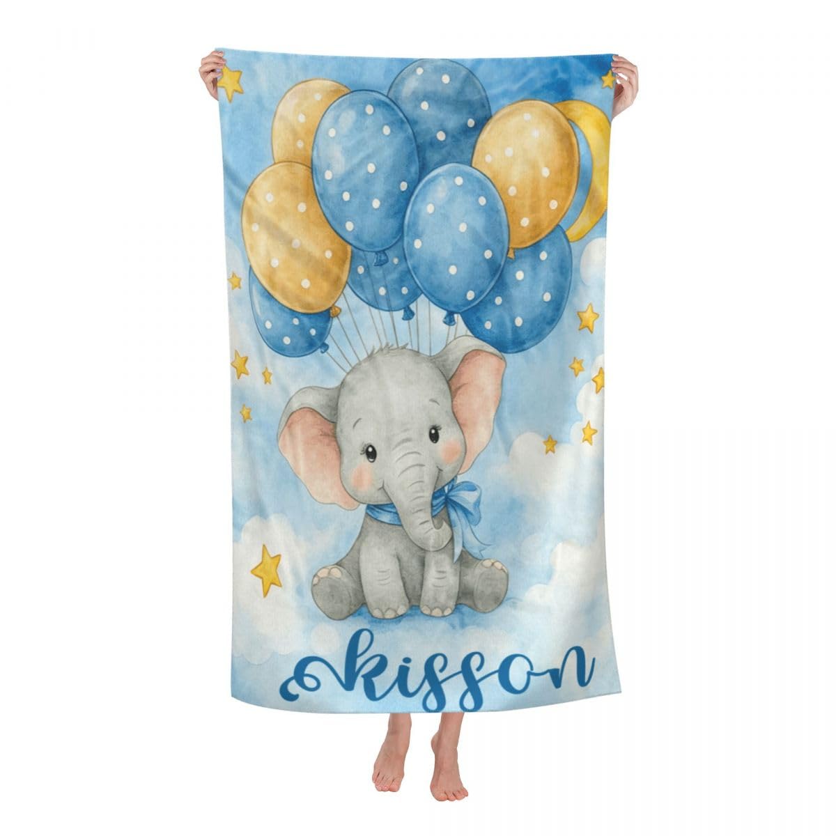 NGGBBDYGB Girls Custom Beach Towels Personalized Monogram Oversized Pool Towel