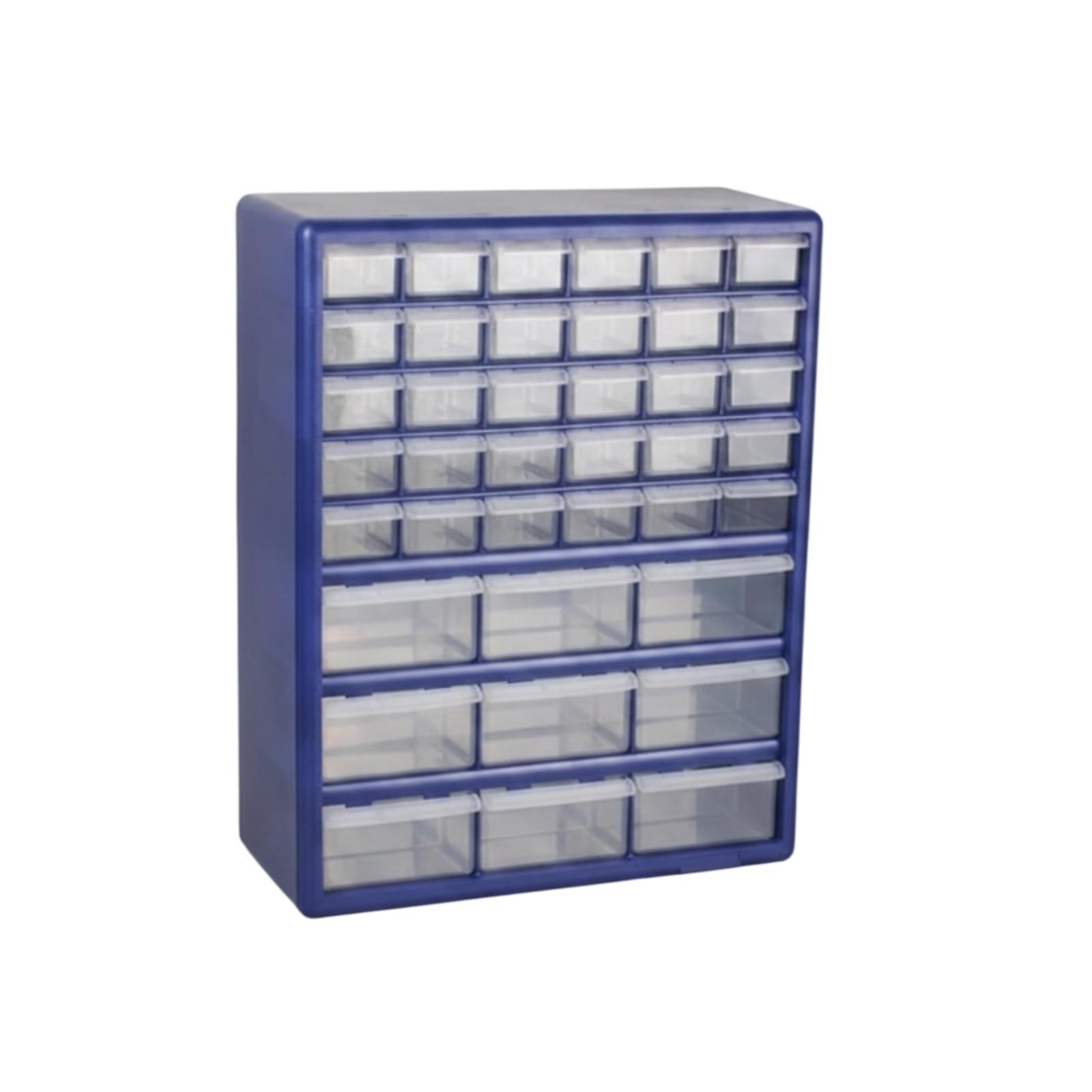 Cassettiera di Plastica Multiscomparto Armadietto con Cassetti Salvaspazio Contenitore Domestico, Blu, Organizzatore Da Scrivania Con Cassetti, 48 Scomparti