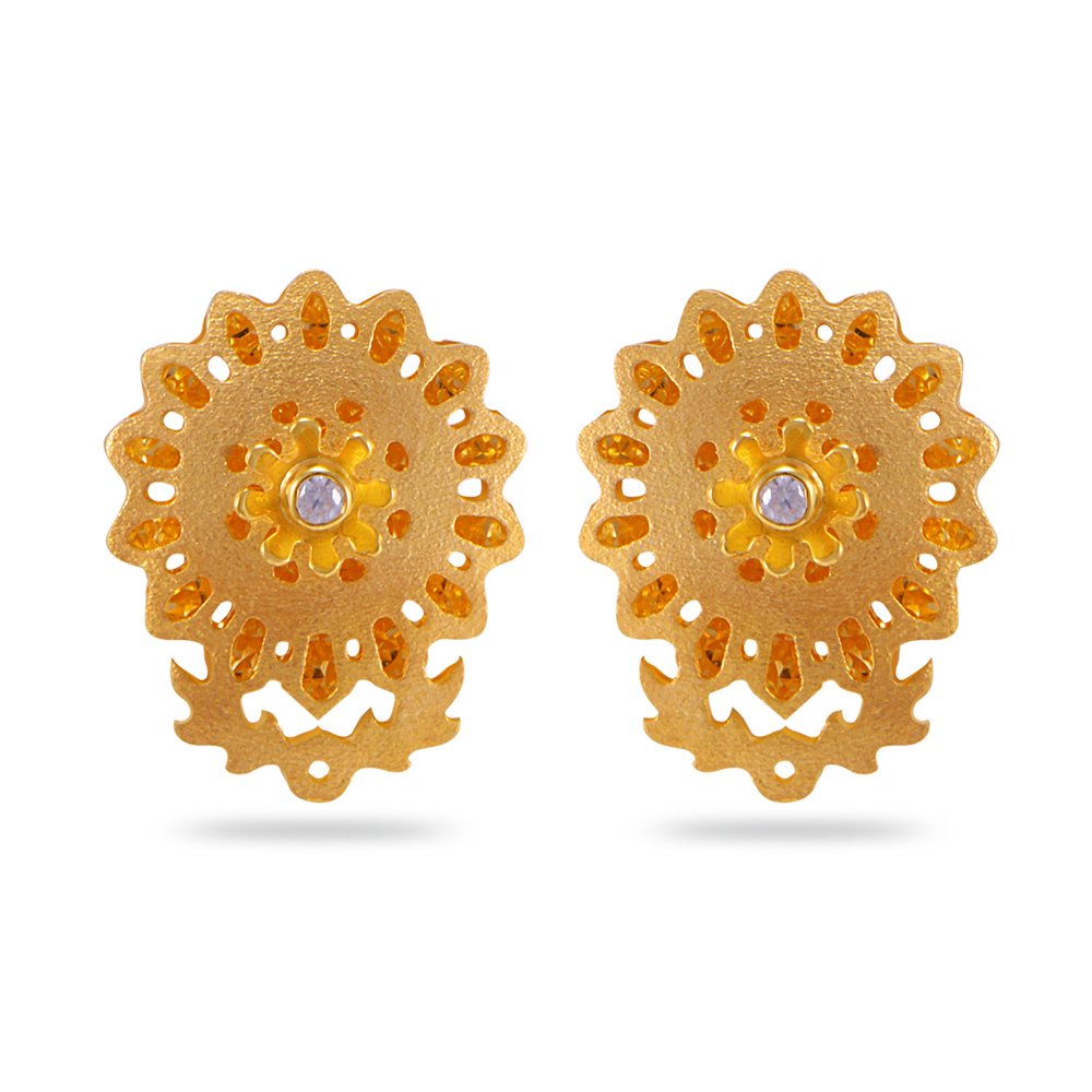 joyalukkas Women's & Girl's Zenina Collection 22K Yellow Gold Earrings-picture-16