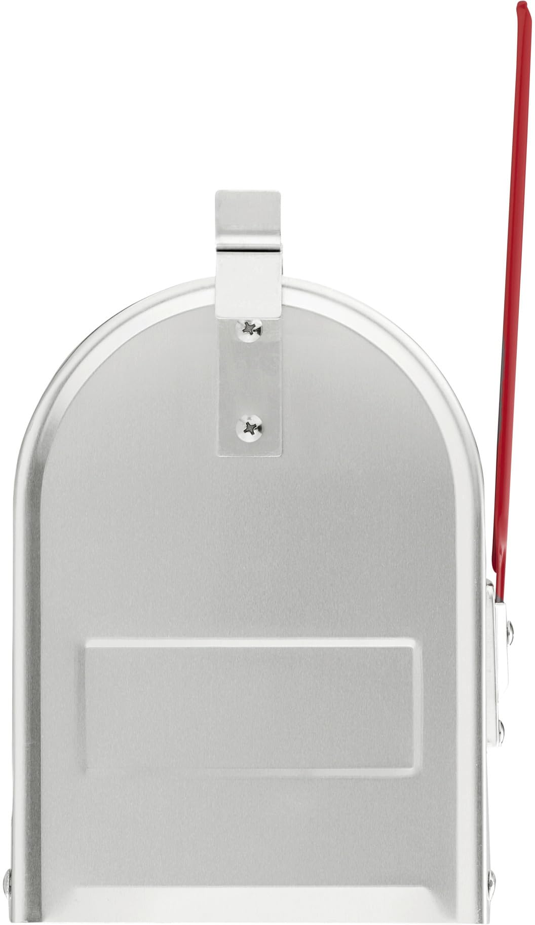 BURG-WÄCHTER Amerykańska skrzynka na listy, U.S. Mailbox z obrotową flagą bez plakietki na nazwisko, Aluminium, US-Box 892 ALU