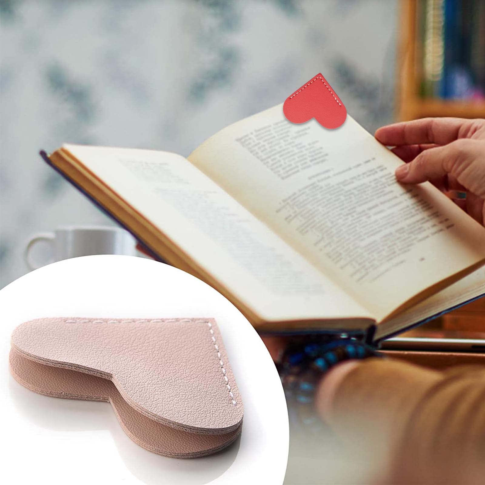 Lot De 3 Marque-pages D'angle En Cuir Forme Cœur, Personnalisables Avec Initiales, Cadeaux De Lecture Originaux Pour Femmes, Hommes, Enseignants, étudiants