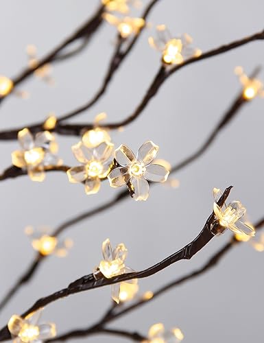 Miniatura 8 de Lightshare árbol con flores de LED Plástico Blanco Warm 6 pies