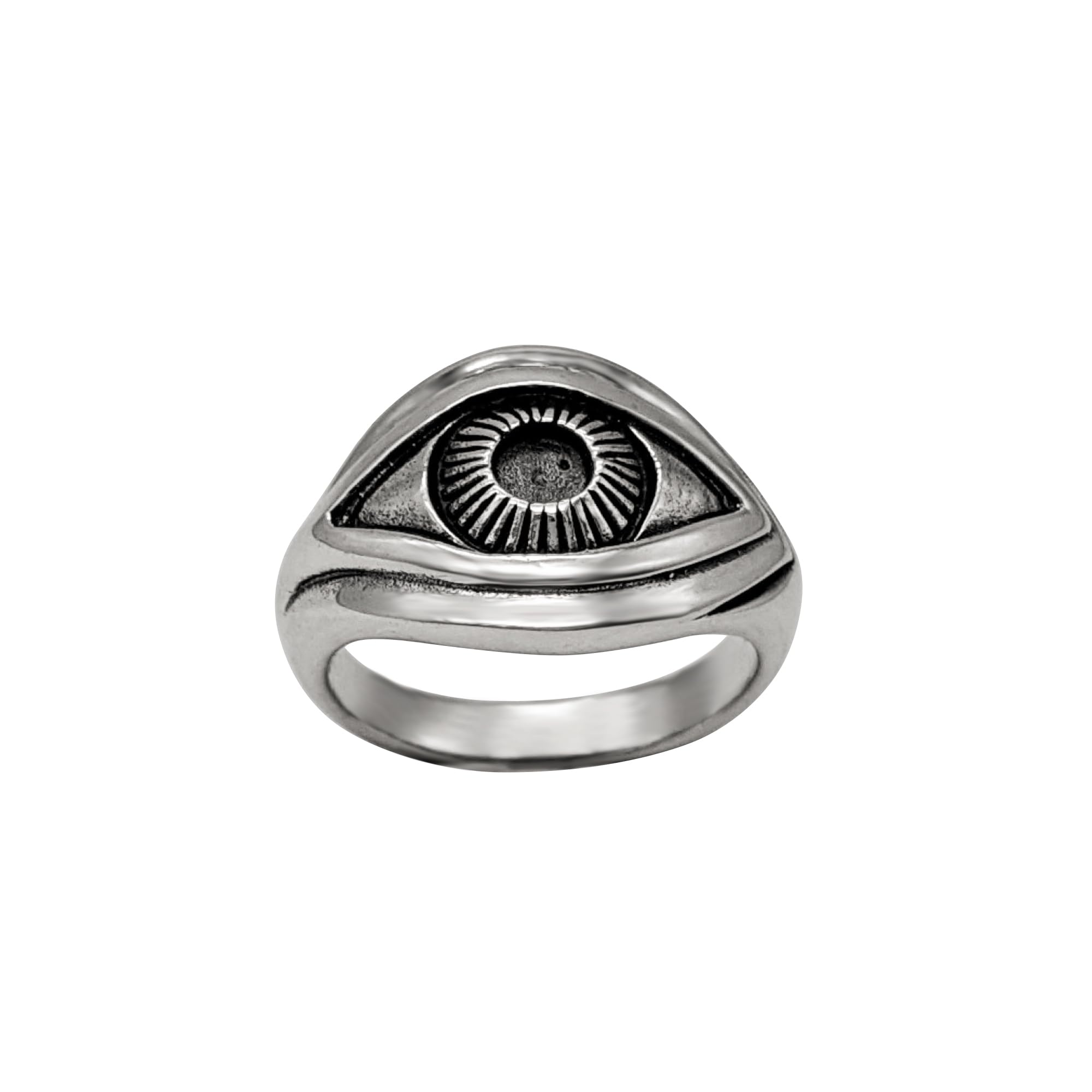 81stgeneration Sterlingsilber-Ring Magischer Blick für Damen | 925 Silber Augenförmiger Ring für Herren | Schützendes Allsehendes Auge-Amulett | Drittes Auge Schmuck | Gotisches Geschenk
