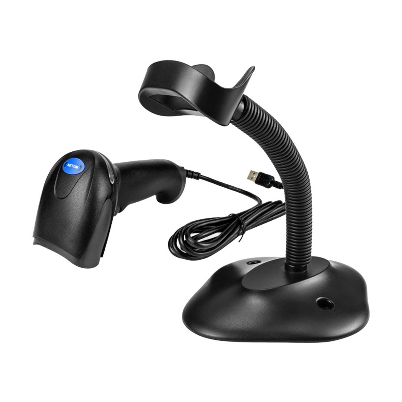 LNHHG Wired Scanner Handheld CCD 1D Bar Code Scanner Portable Usb Cable A4 Bar Code Reader For Supermarket Pos System Inventory(Scanner with Stand)