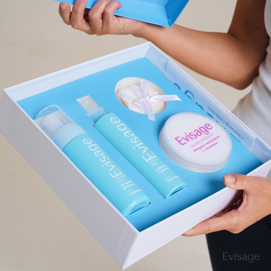 Cleansing Collection Kit Detersione Viso - Skincare Routine Essentials con Balsamo Struccante 100ml + Mousse Detergente 150ml + Tonico Esfoliante 150ml