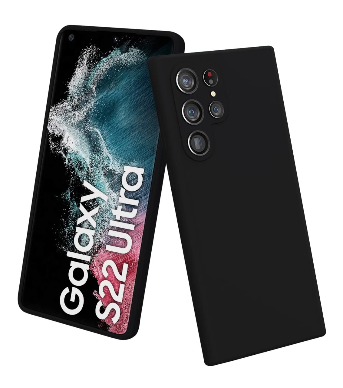 TRUEUPGRADE Liquid Silicone Back Cover Case Compatible for Samsung Galaxy S22 Ultra 5G | Microfiber Inside | 360 Degree Protection Back Case Cover for Samsung Galaxy S22 Ultra 5G - Black (B09VZNLPHV) Amazon Price History, Amazon Price Tracker
