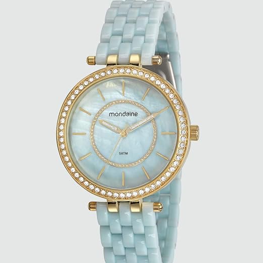 relogio mondaine azul feminino
