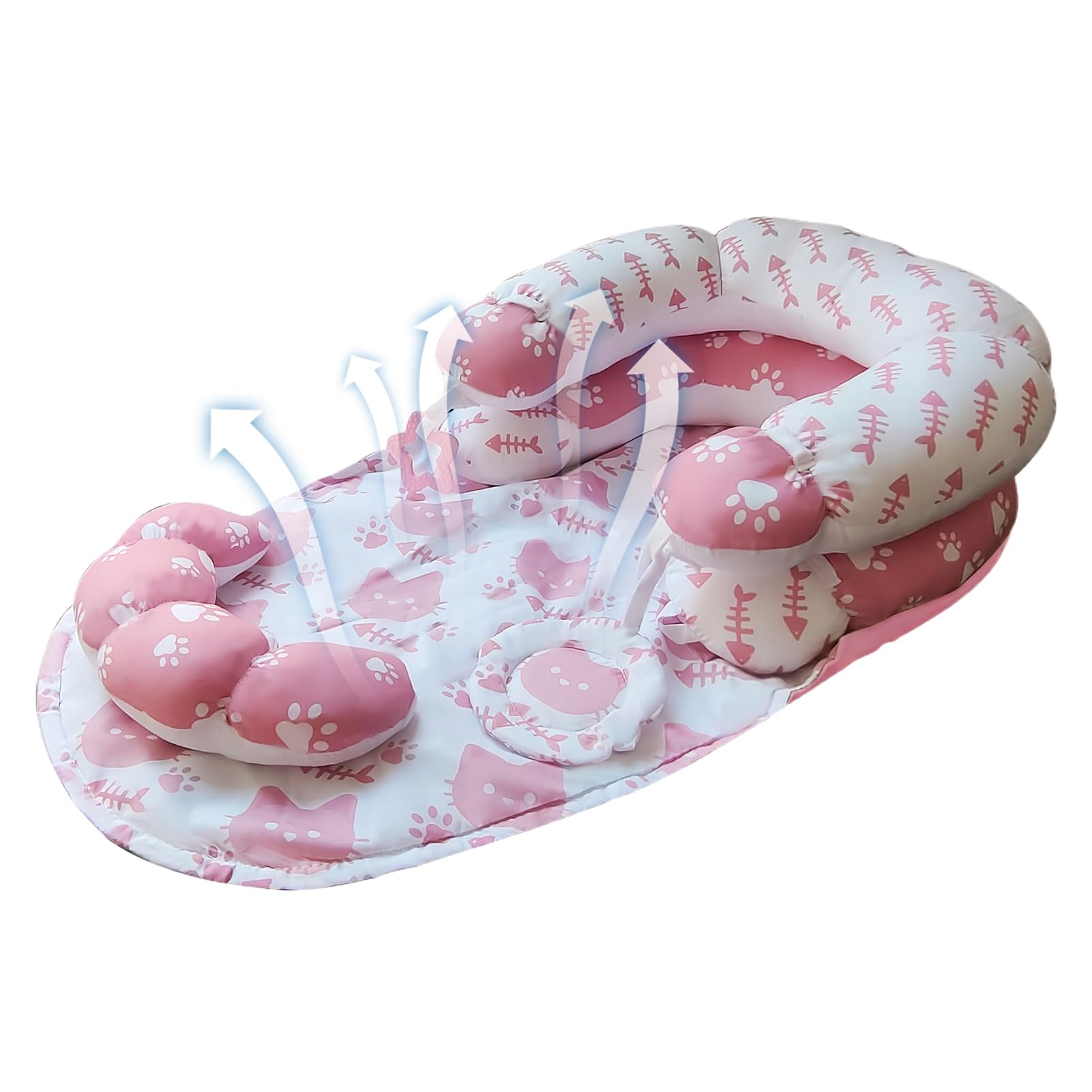 Alfombra De Juego Infantil Tummy Time Con Almohada Juego de Aprendizaje
