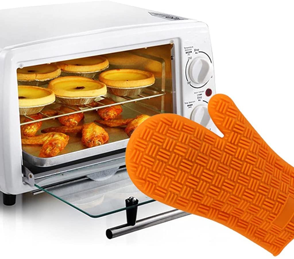 Gant Four Maniques Cuisine Gants en Silicone Épais Imperméables Résistants À La Chaleur pour Four À Vapeur, Four À Micro-Ondes, Gants D'isolation Thermique, 2 Pièces Gant Cuisine