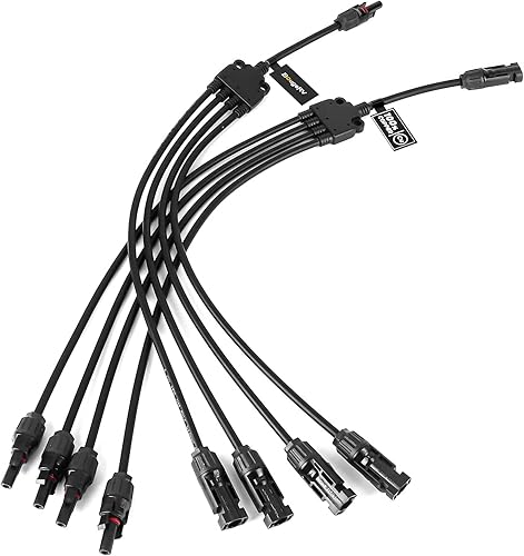 BougeRV Conectores solares de rama en Y, conectores paralelos extra largos de panel solar 1 a 4 cables solares para enchufe (MFFFF y FMMMM) disponible en Yaxa Colombia