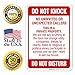 Do Not Knock Do Not Disturb Sign, No Soliciting Sign, 10x7 Inches, Rust Free .040 Aluminum, Fade Resistant, Made in USA