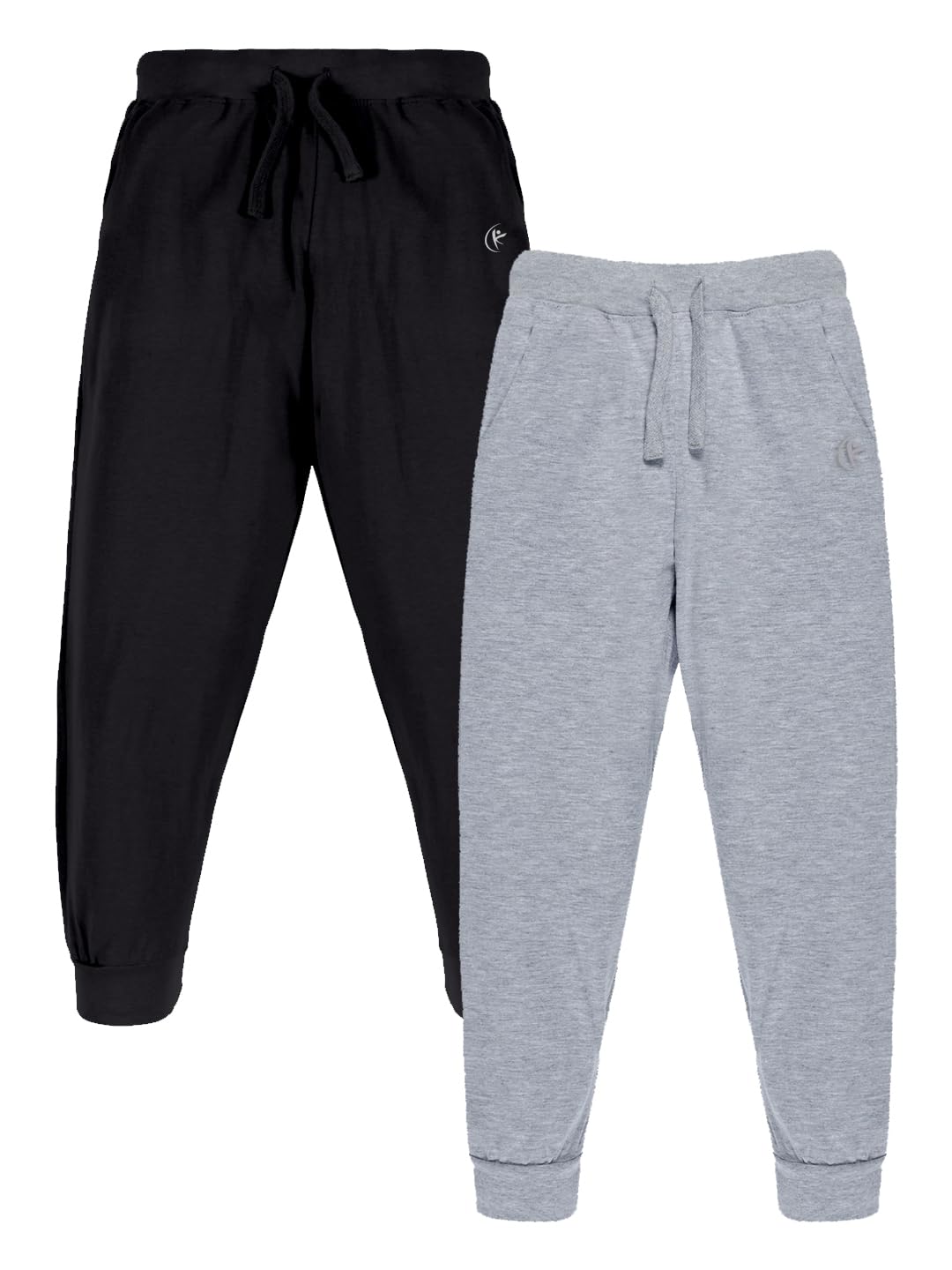 KiddoPanti 100% Cotton Track Pants for Boys & Girls | Soft Single Jersey Fabric | Elastic Waist with Drawcord | Full Length with Rib Hem & Pockets | Joggers and Lowers for Kids-picture-12