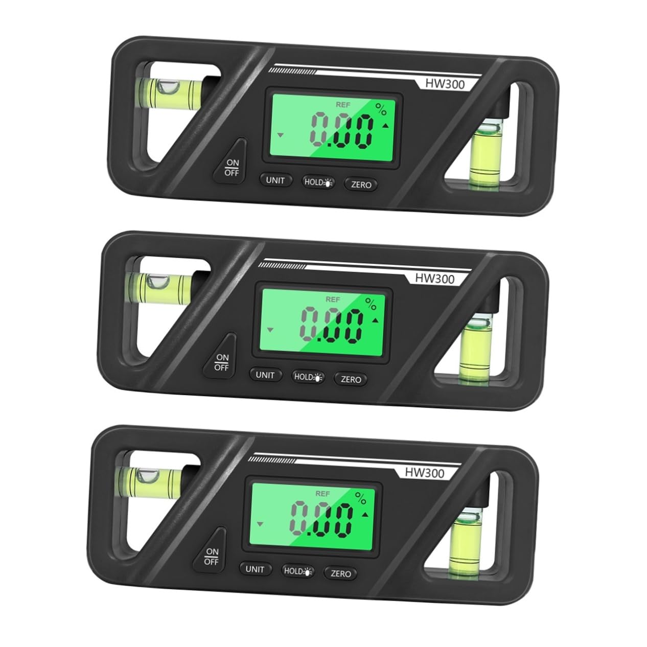 ULTECHNOVO 3pezzi Livella Digitale Magnetica Con Funzione Inclinometro Strumento Di Misura Versatile Per Angoli e Pendenze Per Lavori Di Falegnameria Installazioni e Decorazioni Domestiche