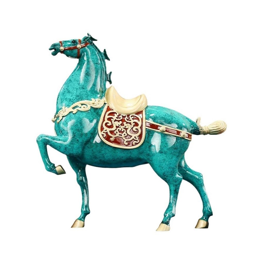 Statue cheval en bronze porte-bonheur idéal pour un cadeau de maison