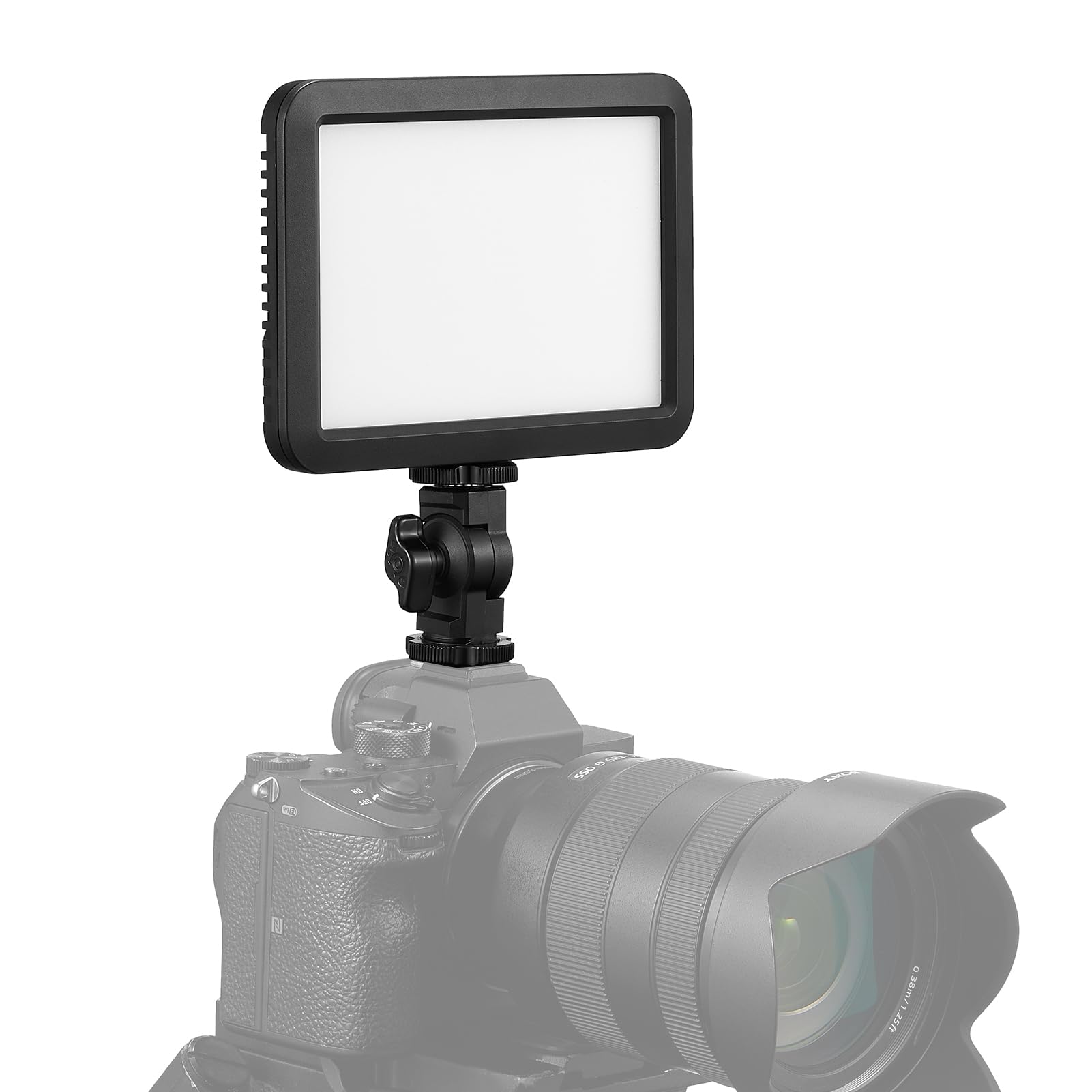 Godox LDP8Bi Luz de vídeo LED Panel de luz de fotografía 10W Luz de Relleno LED 2800K-6500K Temperatura Bicolor con Adaptador de Zapata fría para Vlog en Vivo