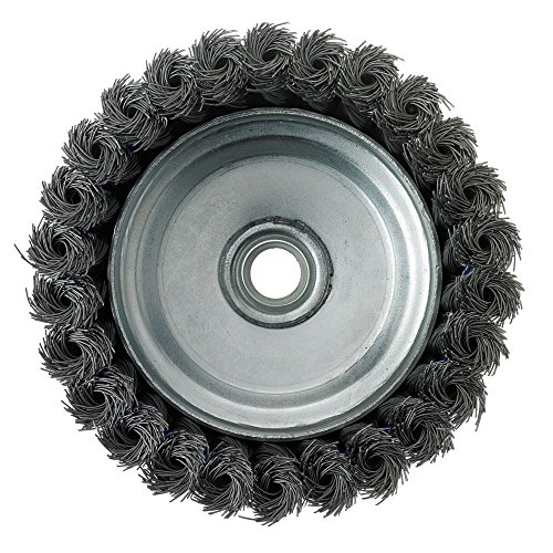 Image of Mercer Industries 189080 - 5 inch x 5 /8 inch-11 Knot Cup Brush, .020 Carbon Steel Wire