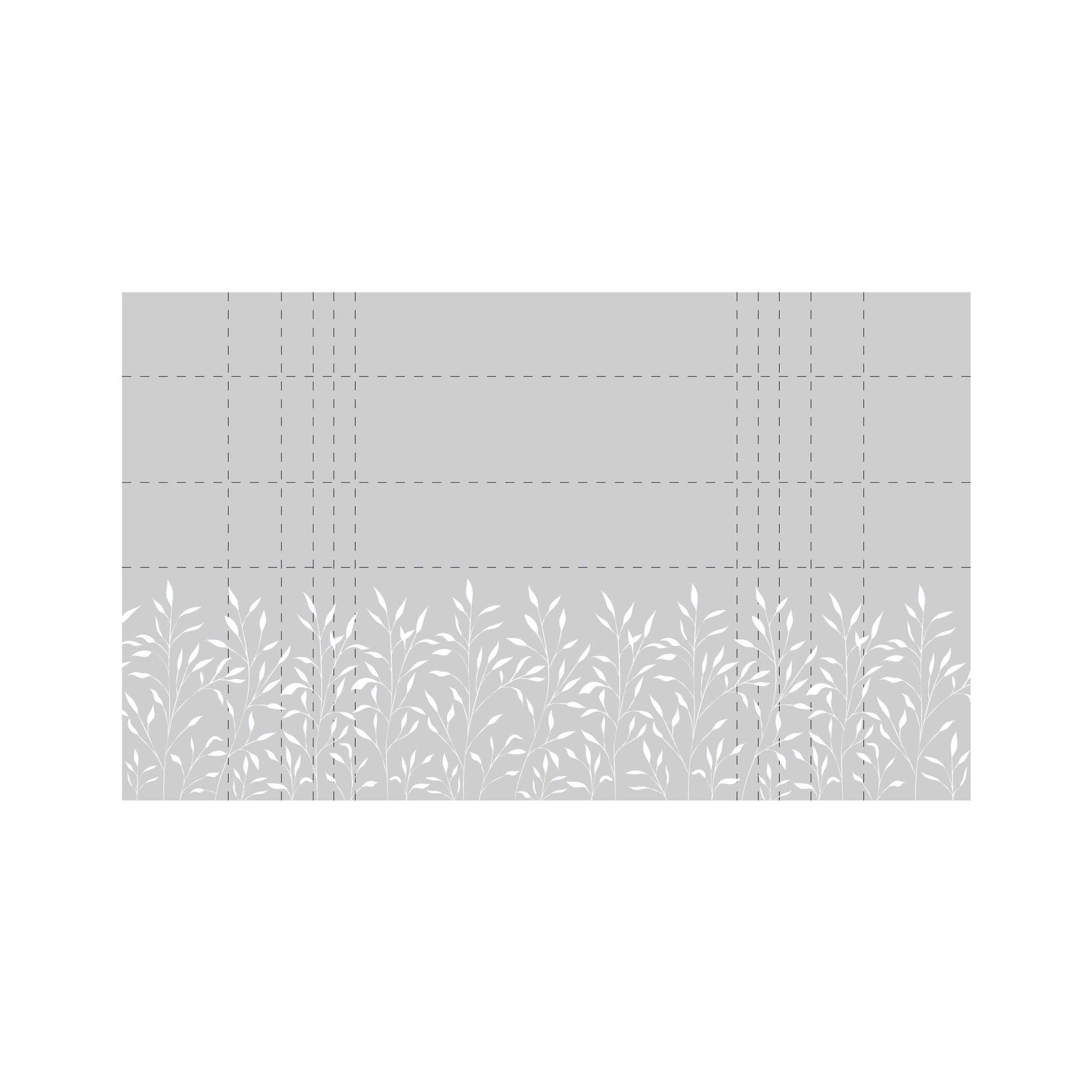 Sichtschutzfolie mit zarten Gräsern Fensterfolie Fensterdeko Milchglasfolie, 100 cm hoch, 65 cm breit