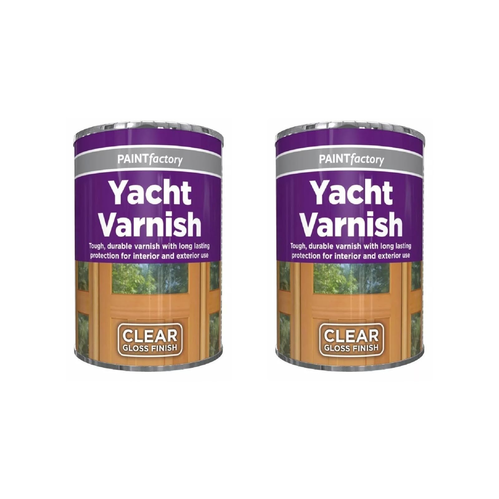 PNJBYacht Varnish Clear Gloss Tin Paint, Smooth Glossy Finish, Non-Drip Formula, Interior And Exterior, Ideal on Wood, Plastic, Metal And Other Surfaces,300ml (2pcs)