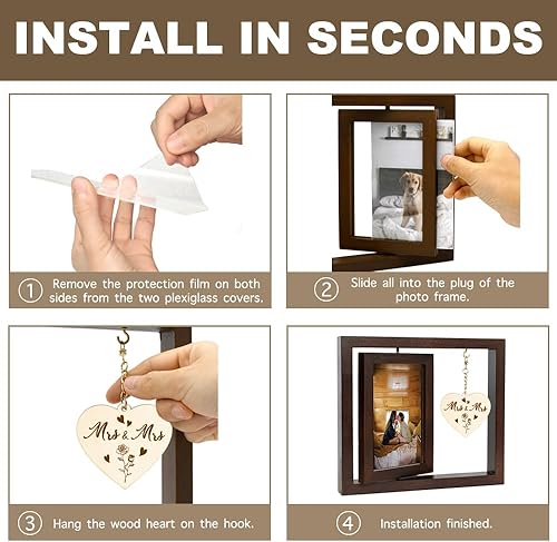 Miniatura 6 de Marco de fotos de la señora y la señora y la señora regalos de boda, regalo de recién casados, regalos de despedida de soltera, marco de fotos de