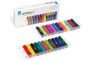 KINGART Set of 24 Rich Colors Solid Tempera Paint Sticks